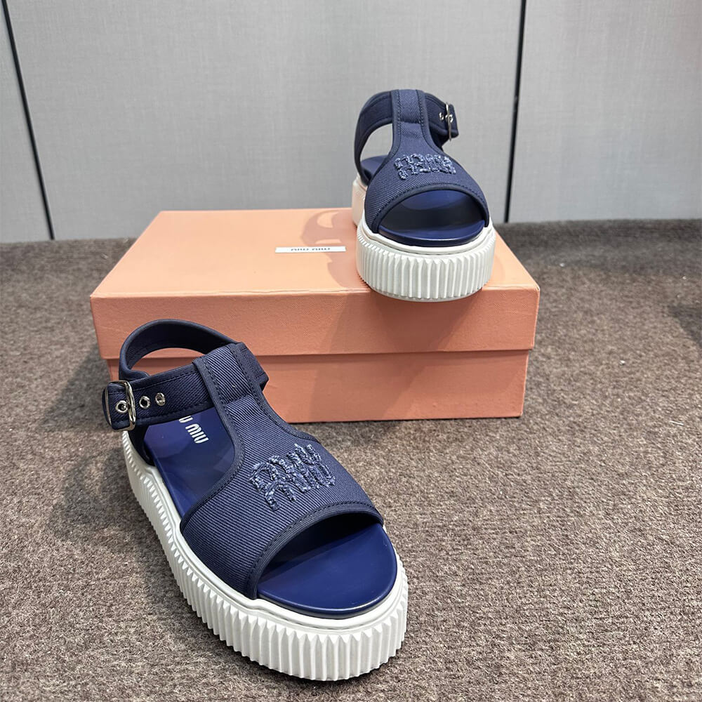 m1um1u De*1m flatform sandals
