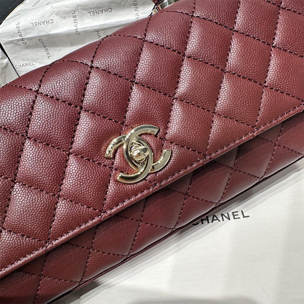 Ch**el Coco Handle Maxi Top Handle Flap Bag(HIGH-END GRADE)